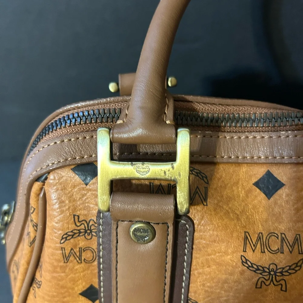 MCM Visetos Cognac Handbag - Picture 12 of 14